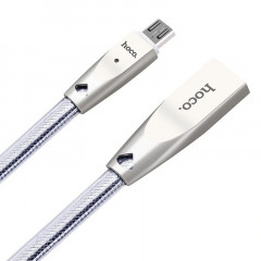 Кабель Hoco U9 Jelly Knitted Micro USB (срібний)