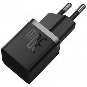 Мережевий зарядний пристрій СЗУ Baseus Gan5 Fast Charger Type-C 30W (CCGN070401) Black