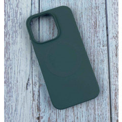 Чохол Silicone Case WSms + MagSafe iPhone 12/12 Pro (зелена сосна)