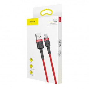 Кабель Baseus Cafule USB for Type-C 3A 0.5m CATKLF-A09 (Red)