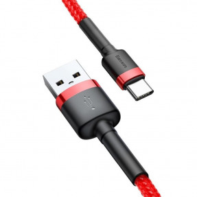 Кабель Baseus Cafule USB for Type-C 3A 1m CATKLF-B09 (Red)