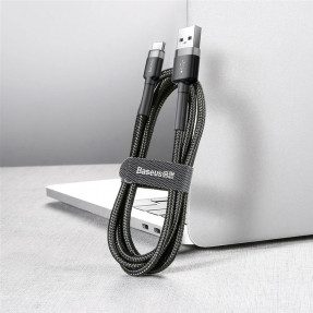 Кабель Baseus Cafule USB for Type-C 2A 2m CATKLF-CG1 (Grey Black)