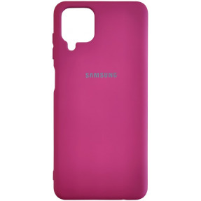Чохол Silicone Case Samsung A12 (бордовий)