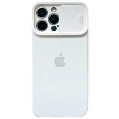 Silicone Case SLIDER Full Camera SQUARE side for iPhone 12 Pro White