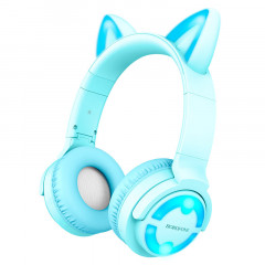 Накладні навушники Bluetooth Borofone BO15 вушка (Baby Blue)