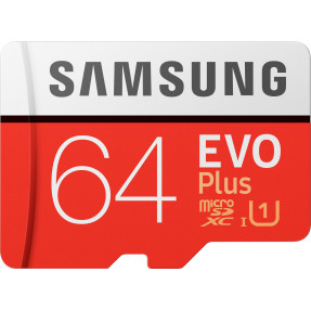Карта пам'яті Samsung EVO Plus V2 microSDXC UHS-I 64GB (10cl) + adapter