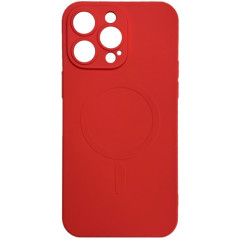 Чохол Silicone Case + MagSafe iPhone 12 Pro Max (червоний)