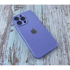 Silicone Case 9D-Glass Box iPhone 12 (Purple)