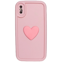 Case 3D Coffee Love for iPhone X/Xs Pink