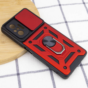 Чохол Camshield Serge Ring + підставка Xiaomi Redmi Note 10 Pro (червоний)