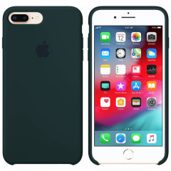Чохол Silicone Case iPhone 7/8 Plus (чорно-зелений)