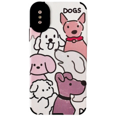 Case Ribbed Case для iPhone  XS MAX  Dogs