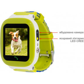 Дитячий розумний годинник AmiGo GO004 Splashproof Camera LED (Green)