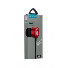 Вакуумні навушники-гарнітура Celebrat V3 (Red)