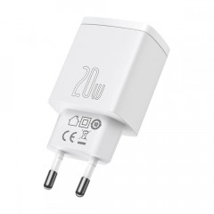 Мережевий зарядний пристрій Baseus Compact Quick Charger 3.4А USB+C 20W (CCXJ-B02) White