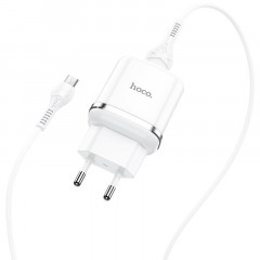Сетевое зарядное устройство Hoco N3 QC3.0 (White)+ Micro USB cable