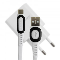 Сетевое зарядное устройство Konfulon C27 USB 3.0 A (White) + Type C