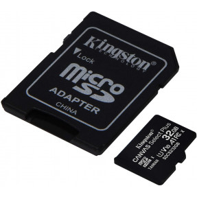 Карта пам'яті Kingston Canvas Select Plus A1 micro SD 32gb (10cl) + адаптер