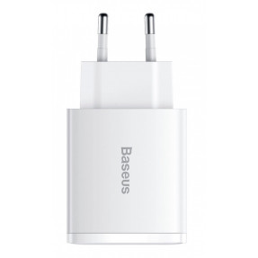 Мережевий зарядний пристрій Baseus Compact Quick Charger USB+C 30W (CCXJ-E02) White