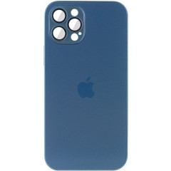 Silicone Case 9D-Glass Box iPhone 11 Pro Max  (Navy Blue)
