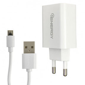 Мережевий зарядний пристрій iENERGY HC-17 2A (білий) + кабель Micro USB