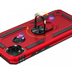 Чохол Serge Ring + підставка Xiaomi Redmi 9C (червоний)