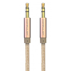 AUX кабель Konfulon AL04 3.5mm 1m (Gold)