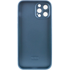 Silicone Case 9D-Glass Box iPhone 12 Pro (Navy Blue)