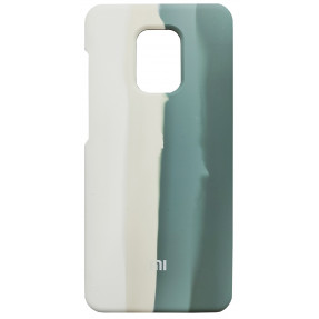 Чохол Silicone Case Xiaomi Redmi Note 9s/9 Pro (білий/зелений)