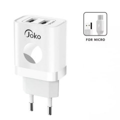 Мережевий зарядний пристрій Joko JK72 2.4A + кабель Micro USB