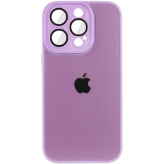 Silicone Case 9D-Glass Mate Box iPhone 12 Pro Max (Lilac)