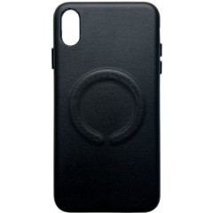 Чохол Silicone Case WCMS Metal Frame MagSafe iPhone Xr (Black)
