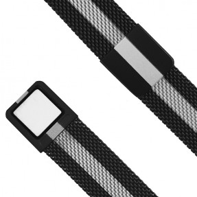 Ремінець для Xiaomi Band 5/6 Metal Magnit (Black-Silver)