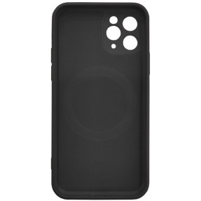 Чохол Silicone Case + MagSafe iPhone 11 Pro Max (чорний)