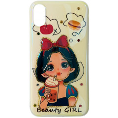 Beauty Girl TPU iPhone X/Xs Snow White