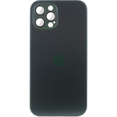 Silicone Case 9D-Glass Box iPhone 12 Pro Max (Cangling Green)