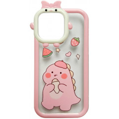 Case Cute Dino for iPhone 11 Pro Max (Pink)