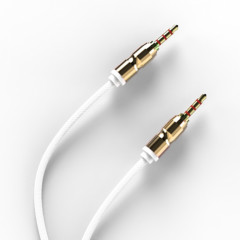 AUX кабель 3.5mm (метал) 1м (білий)