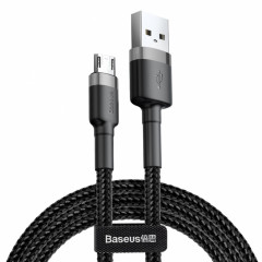 Кабель Baseus Cafule USB for Micro 1.5A 2m (Gray+Black) CAMKLF-CG1