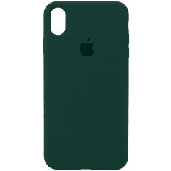 Чохол Silicone Case iPhone XR (чорно-зелений)