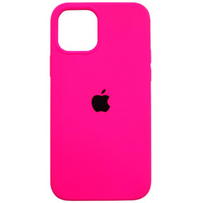 Чохол Silicone Case iPhone 12/12 Pro (яскраво-рожевий)