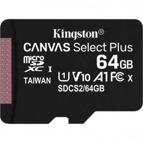 Карта пам'яті Kingston micro SDXC UHS-I 100R A1 64gb (10cl) + адаптер