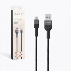 Кабель Havit HV-CB621C 2.1A Micro USB (чорний)