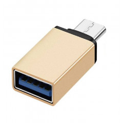 Адаптер Type-C to USB OTG 2.4A (Gold)