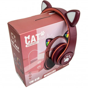 Накладні навушники Cats YW018 (Бордовий)
