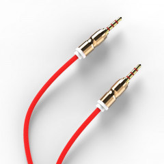 AUX кабель 3.5mm (метал) 1м (червоний)
