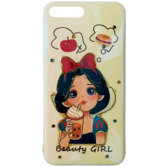 Beauty Girl TPU iPhone 7 Plus/8 Plus Snow White