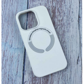 Чохол Silicone Case WSms + MagSafe iPhone 11 Pro Max (білий)