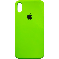 Чехол Silicone Case iPhone Xs Max (зеленый неон)