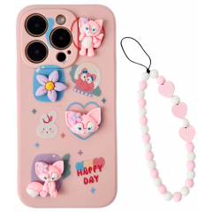 Case  Beads  for iPhone 14 Pro (Pink)